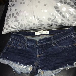 Dark wash denim shorts. Size 0.